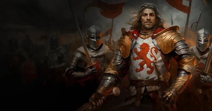 Le commandeur Crusado en tête de sa garde
